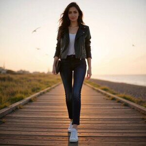 Acne Studios Flex Basement Slim With Raw Fray Cut Off Hem 29 X 32